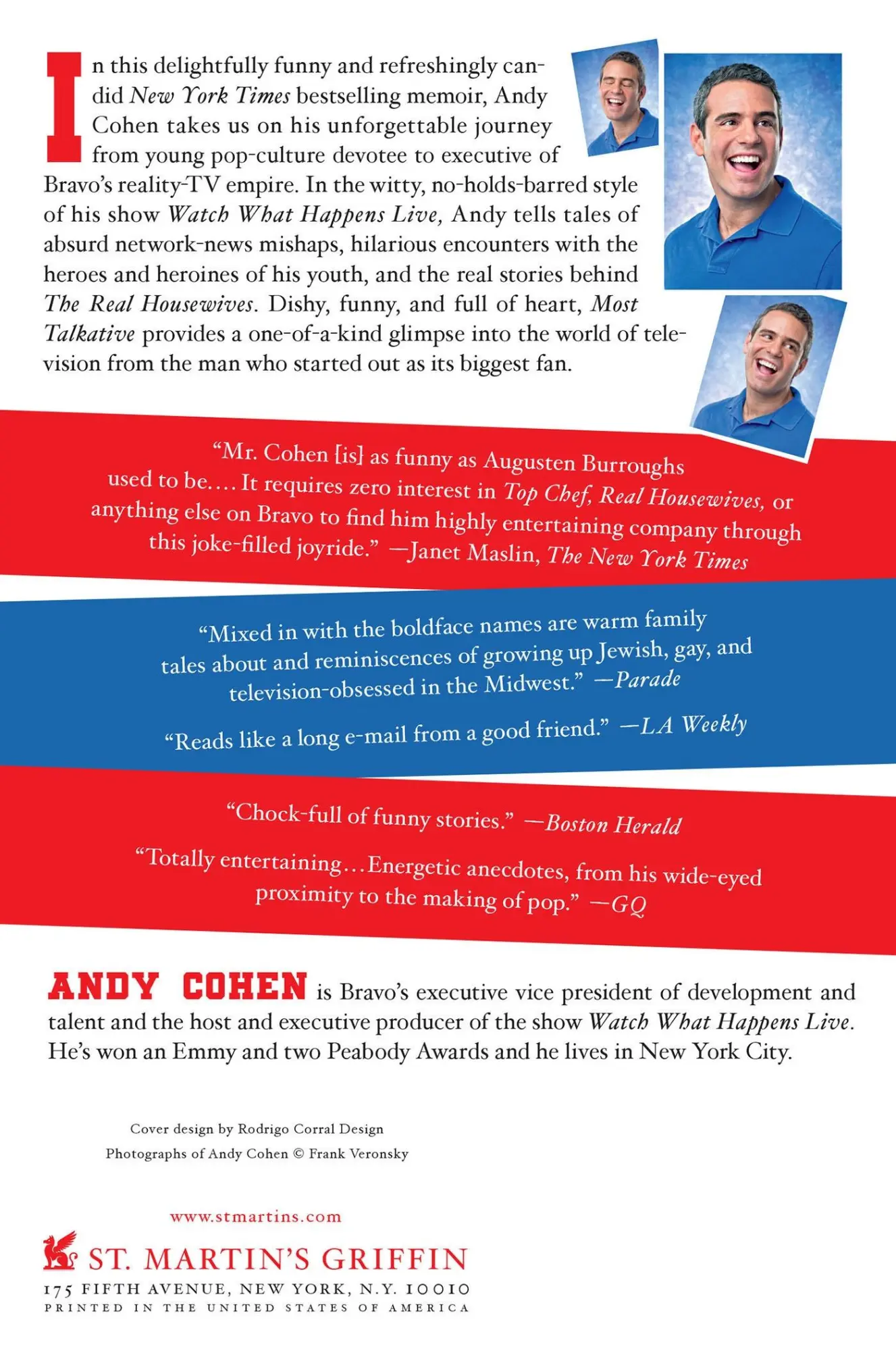Rückseite: 9781250031464 | Most Talkative | Andy Cohen | Taschenbuch | Kartoniert / Broschiert