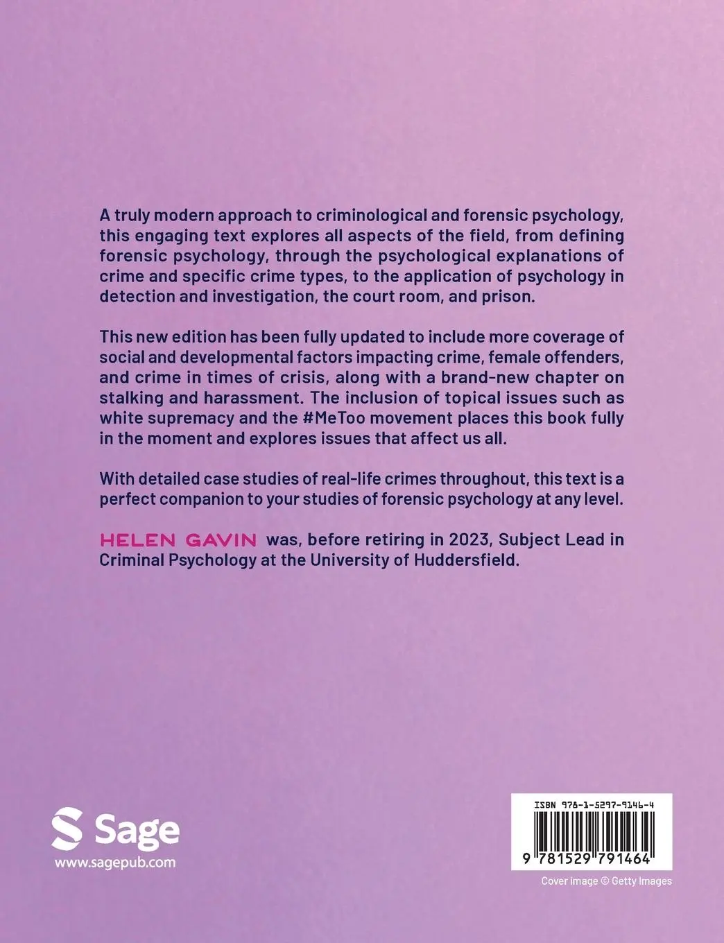 Rückseite: 9781529791464 | Criminological and Forensic Psychology | Helen Gavin | Taschenbuch