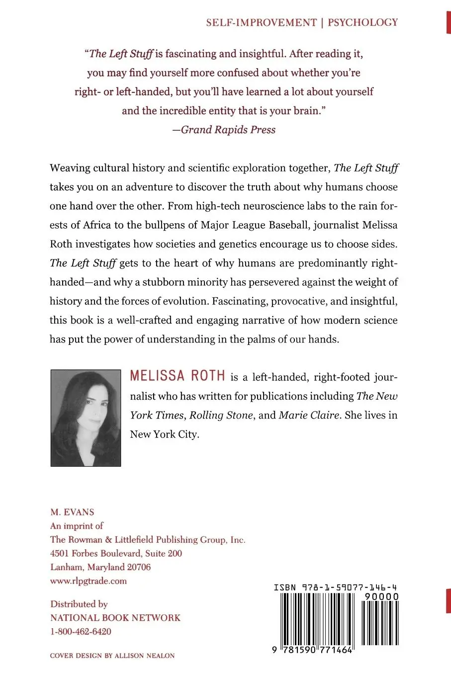 Rückseite: 9781590771464 | The Left Stuff | Melissa Roth | Taschenbuch | Kartoniert / Broschiert