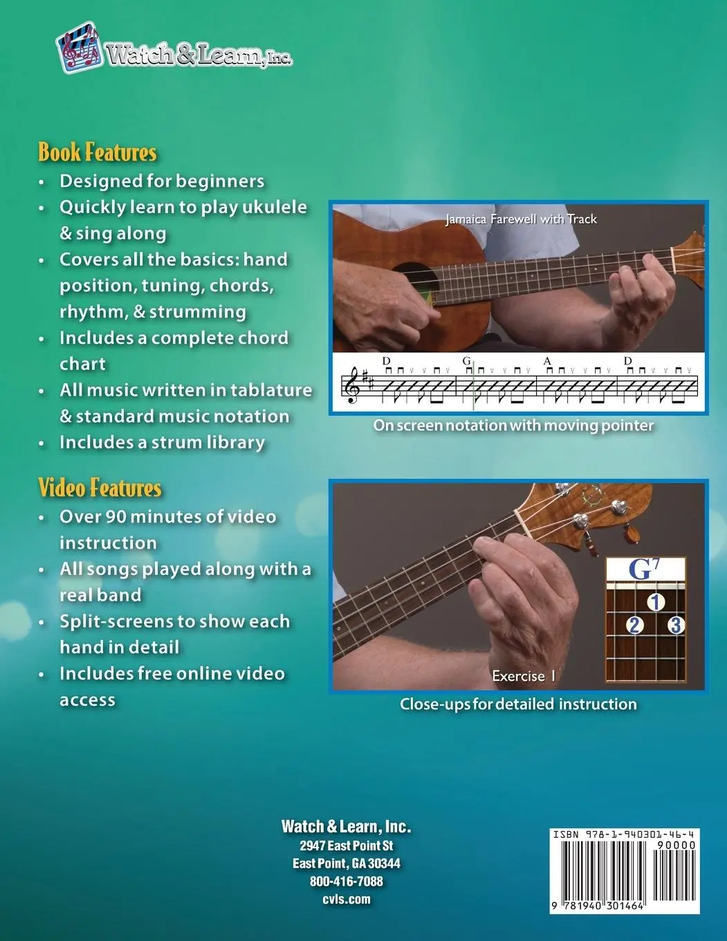 Rückseite: 9781940301464 | Ukulele Primer Book for Beginners with Online Video Access | Casey