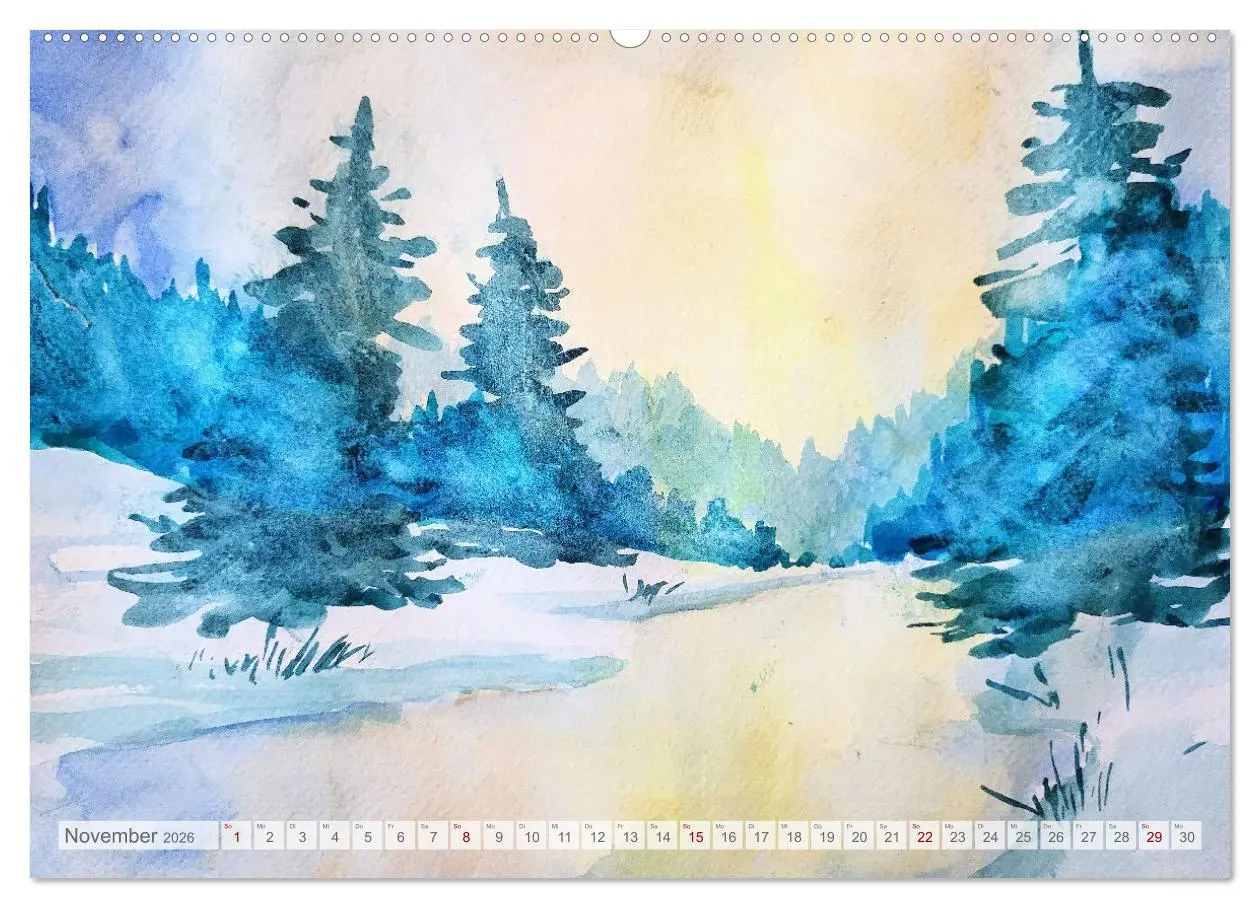 Bild: 9783457391464 | Winterzauberwelt - Gemalte Winterlandschaften (Wandkalender 2026...