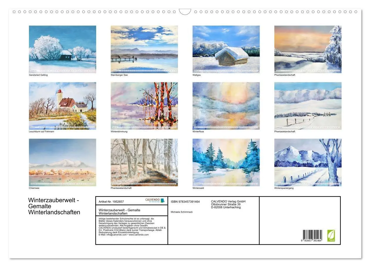 Bild: 9783457391464 | Winterzauberwelt - Gemalte Winterlandschaften (Wandkalender 2026...
