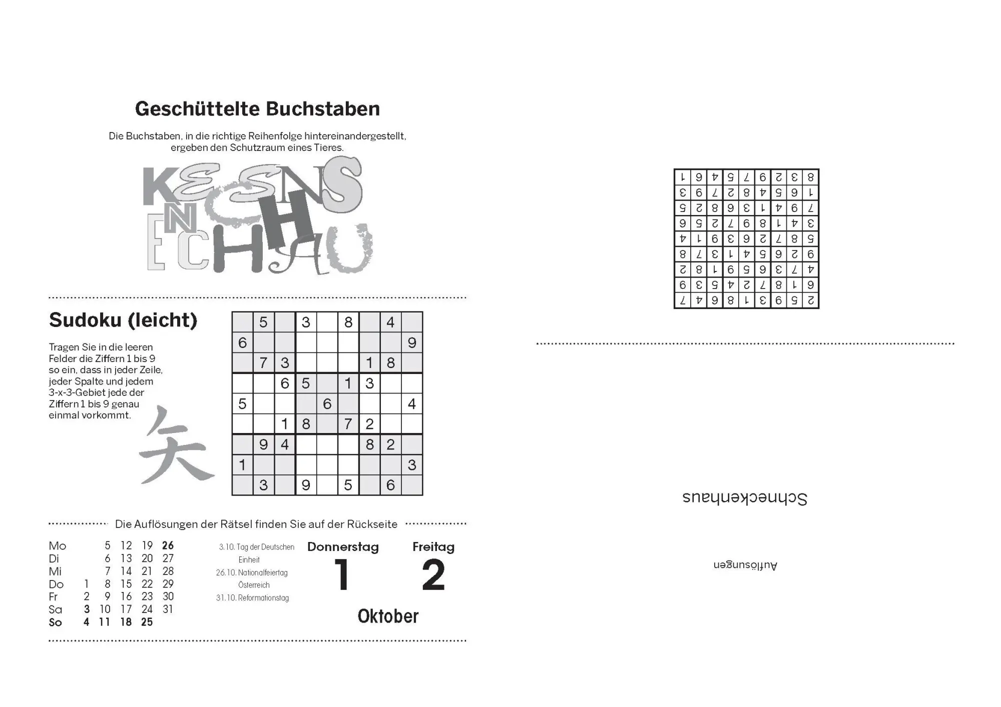 Bild: 9783809451464 | Fit im Kopf - der Gehirnjogging-Kalender 2026. Jeden Tag Denksport...