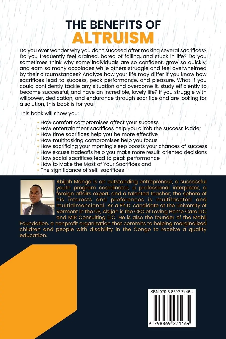 Rückseite: 9798869271464 | The Benefits Of Altruism | Abijah Manga | Taschenbuch | Englisch