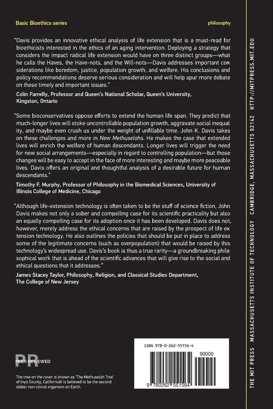 Rückseite: 9780262551564 | New Methuselahs | The Ethics of Life Extension | John K. Davis | Buch
