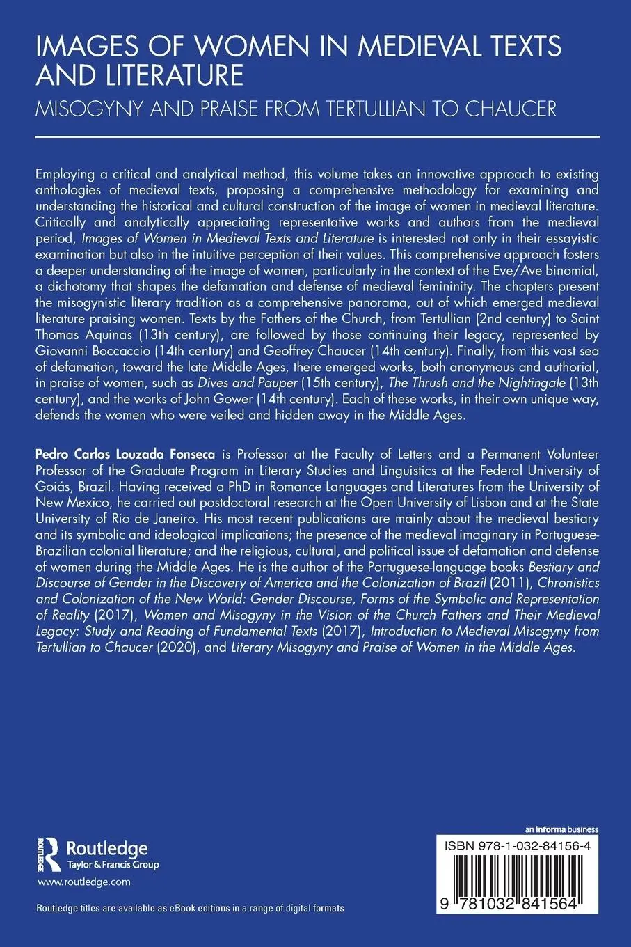 Rückseite: 9781032841564 | Images of Women in Medieval Texts and Literature | Fonseca | Buch