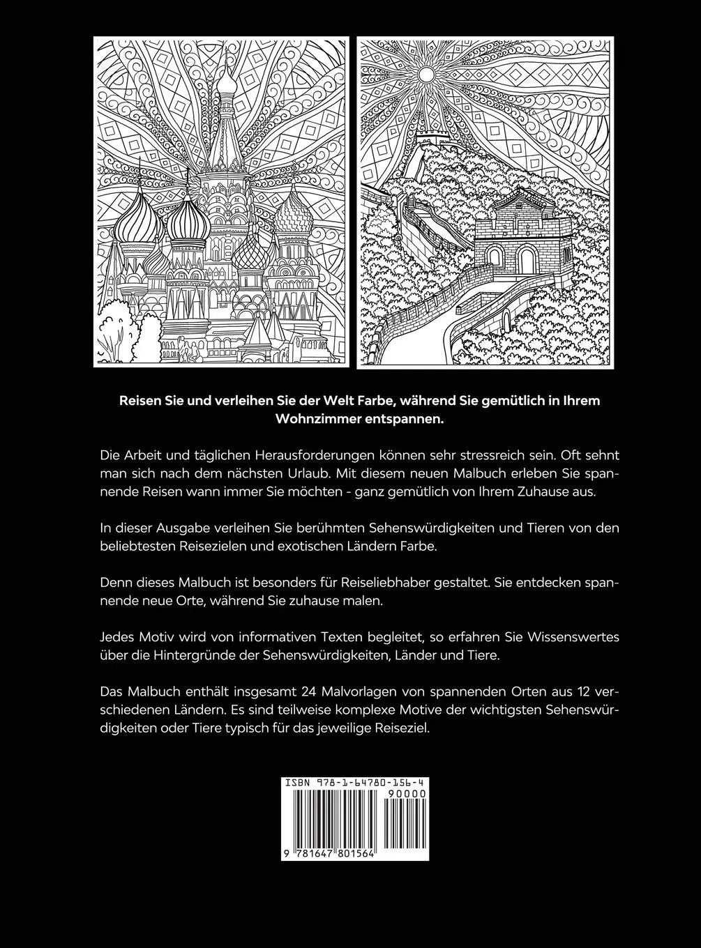 Rückseite: 9781647801564 | Die Welt ausmalen 2 | Kreative Malfabrik | Buch | 2020