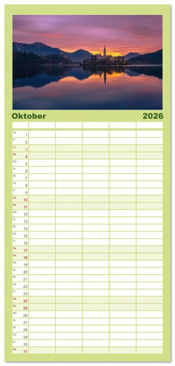 Bild: 9783516611564 | Familienplaner 2026 - Leidenschaft Landschaften mit 5 Spalten...