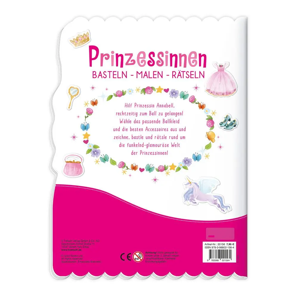 Bild: 9783988021564 | Trötsch Beschäftigungsbuch Malbuch Bastelbuch Prinzessinnen | KG