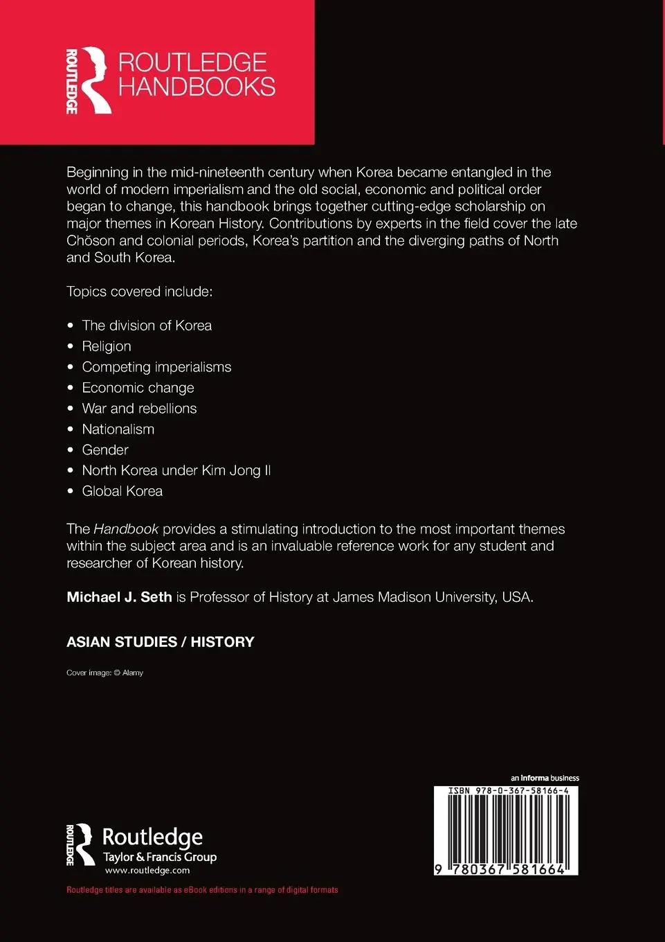 Rückseite: 9780367581664 | Routledge Handbook of Modern Korean History | Michael Seth | Buch