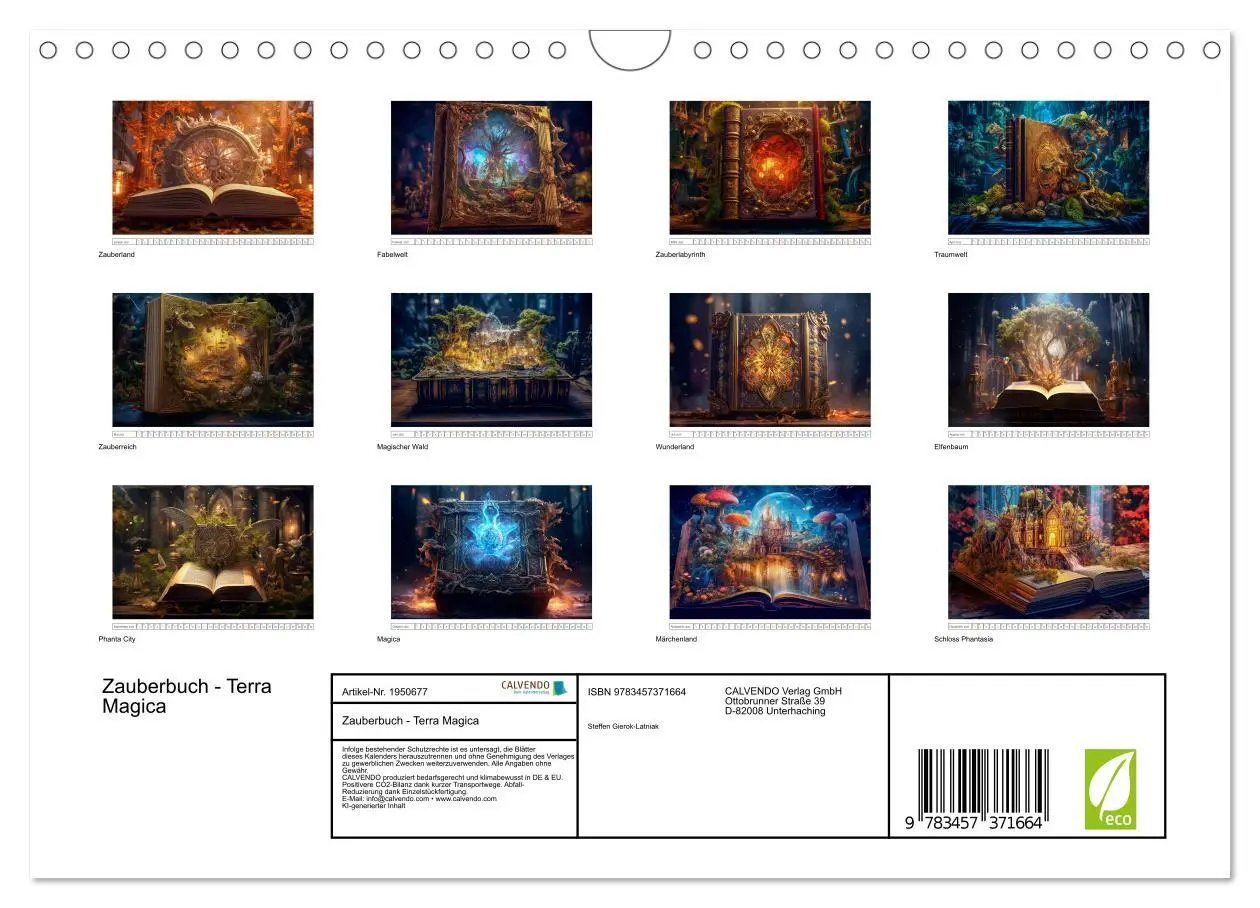 Bild: 9783457371664 | Zauberbuch - Terra Magica (Wandkalender 2026 DIN A4 quer), CALVENDO...