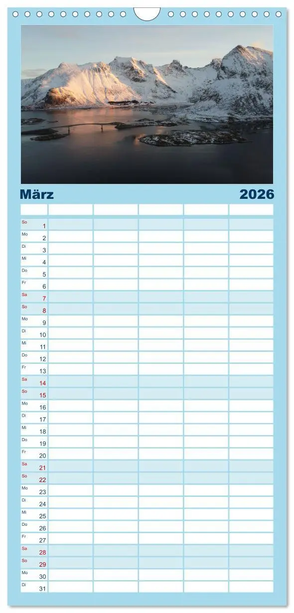 Bild: 9783516601664 | Familienplaner 2026 - Die schönsten Bucket List Reiseziele mit 5...