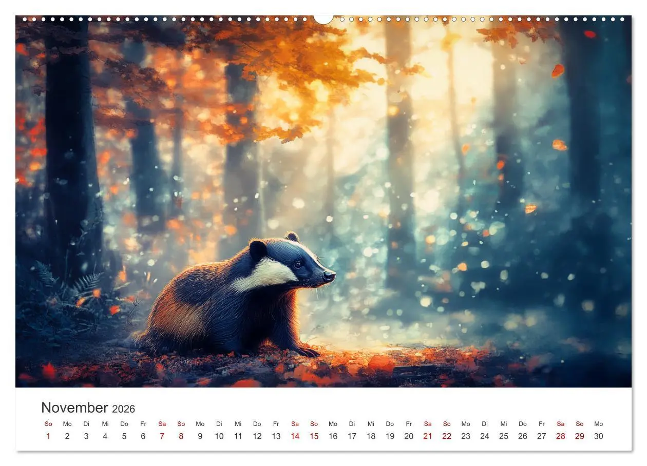 Bild: 9783457291764 | Stur, stark, sympathisch - Der Dachs - Kalender (hochwertiger...