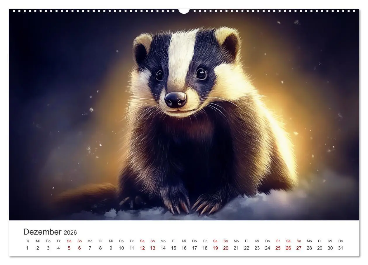Bild: 9783457291764 | Stur, stark, sympathisch - Der Dachs - Kalender (hochwertiger...