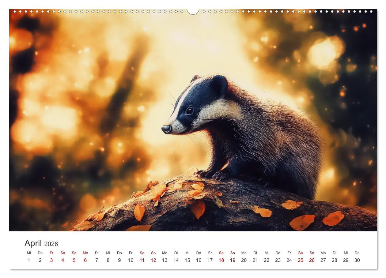 Bild: 9783457291764 | Stur, stark, sympathisch - Der Dachs - Kalender (hochwertiger...