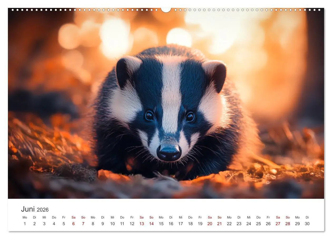 Bild: 9783457291764 | Stur, stark, sympathisch - Der Dachs - Kalender (hochwertiger...
