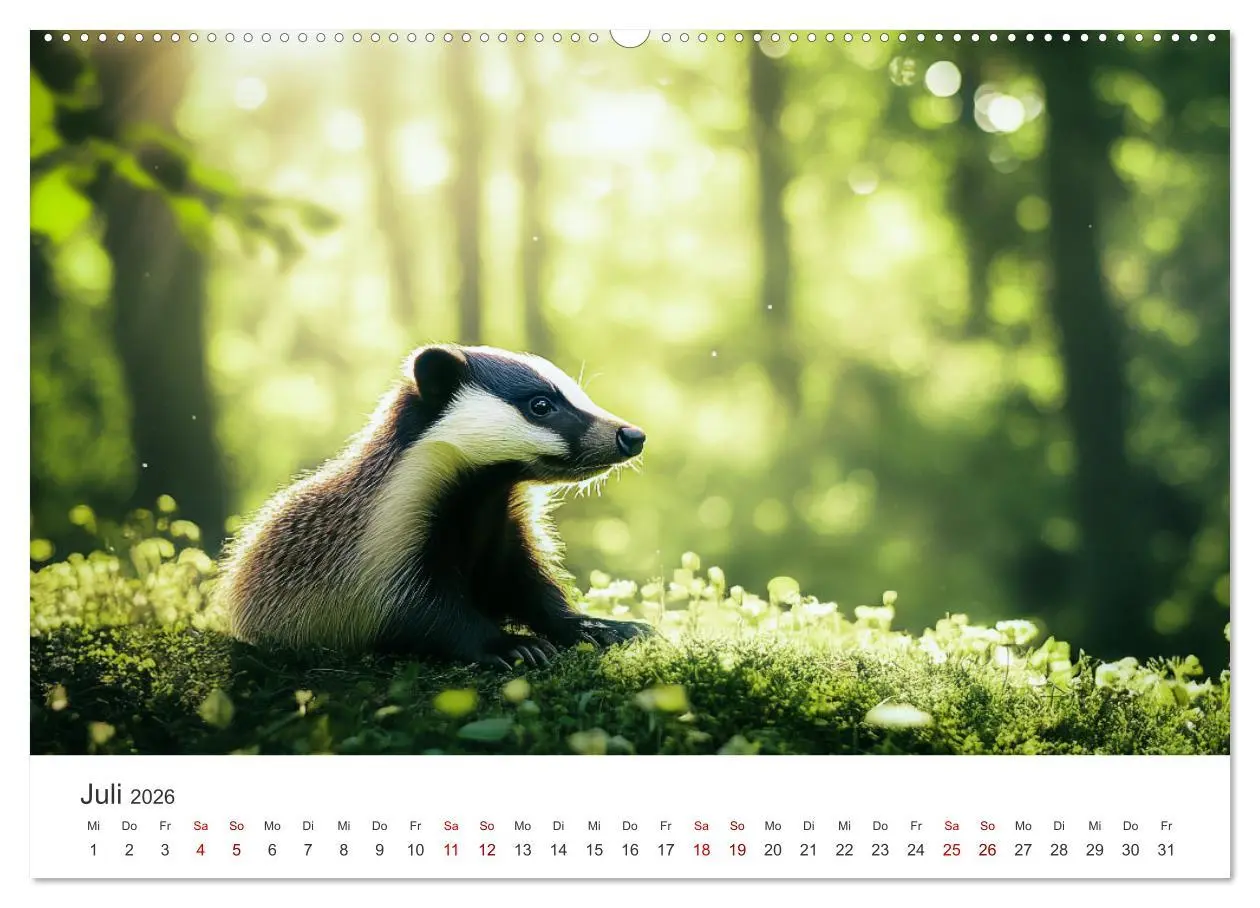 Bild: 9783457291764 | Stur, stark, sympathisch - Der Dachs - Kalender (hochwertiger...
