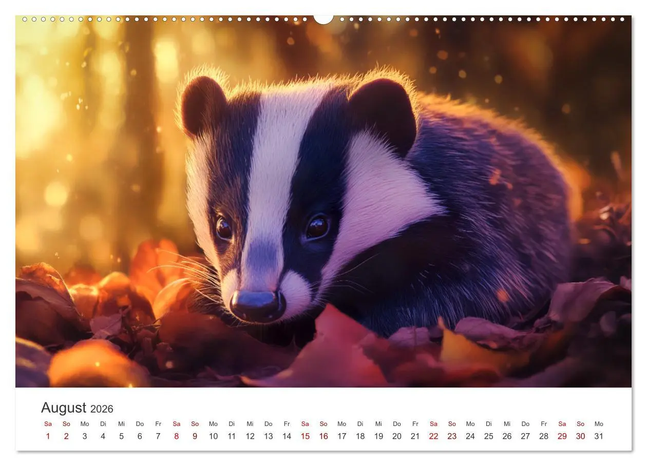 Bild: 9783457291764 | Stur, stark, sympathisch - Der Dachs - Kalender (hochwertiger...