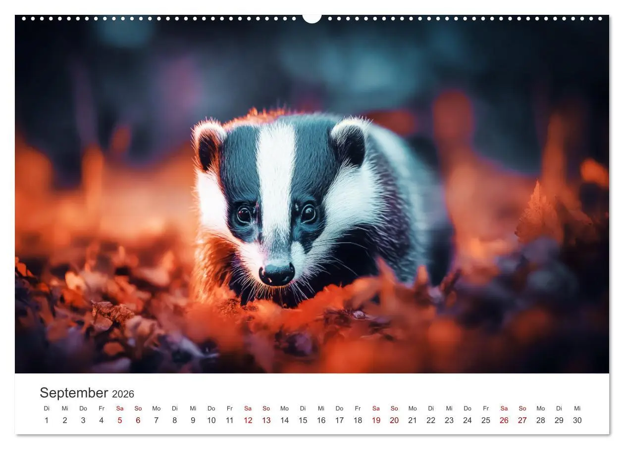 Bild: 9783457291764 | Stur, stark, sympathisch - Der Dachs - Kalender (hochwertiger...
