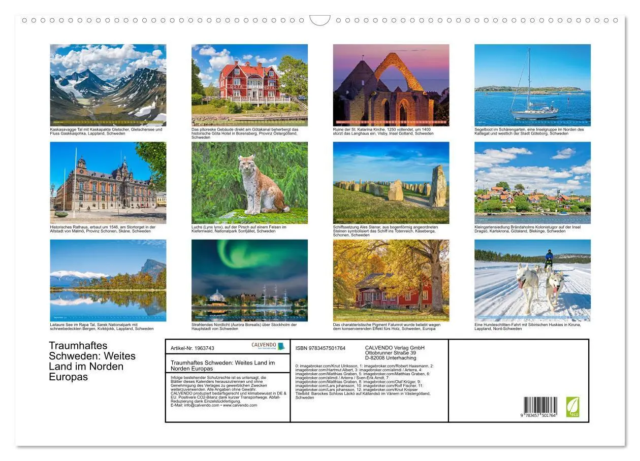 Bild: 9783457501764 | Traumhaftes Schweden: Weites Land im Norden Europas (Wandkalender...
