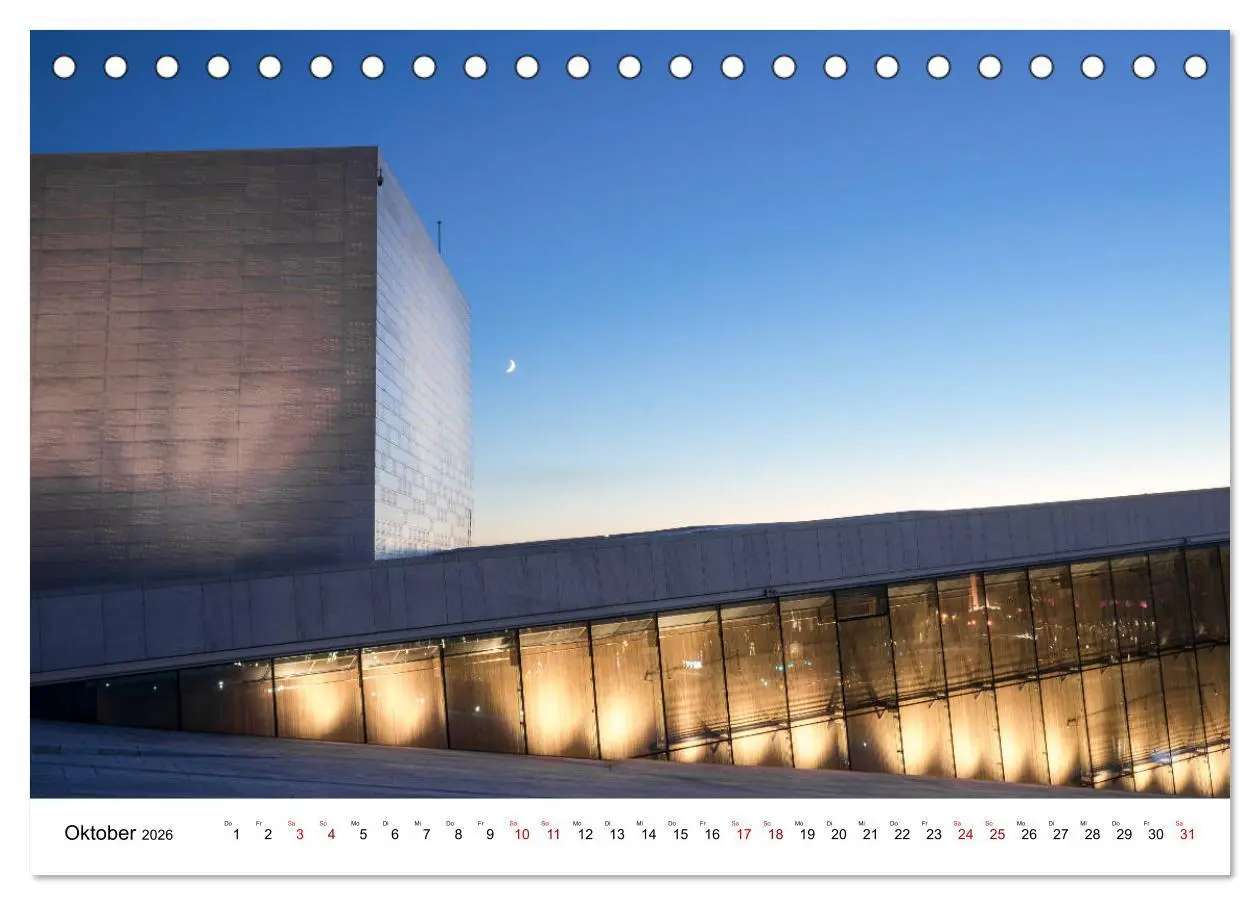 Bild: 9783457741764 | Opera Oslo (Tischkalender 2026 DIN A5 quer), CALVENDO Monatskalender