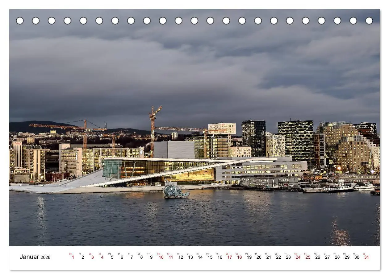 Bild: 9783457741764 | Opera Oslo (Tischkalender 2026 DIN A5 quer), CALVENDO Monatskalender