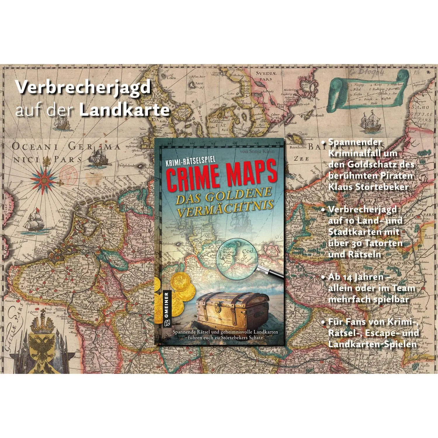 Bild: 4260220581864 | Crime Maps - Das goldene Vermächtnis | Sonja Klein | Spiel | Deutsch