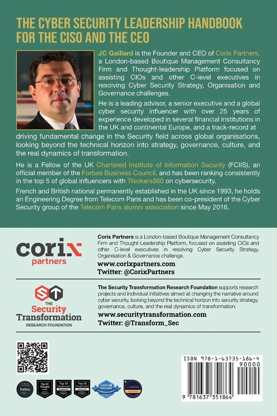 Rückseite: 9781637351864 | The CyberSecurity Leadership Handbook for the CISO and the CEO | Buch