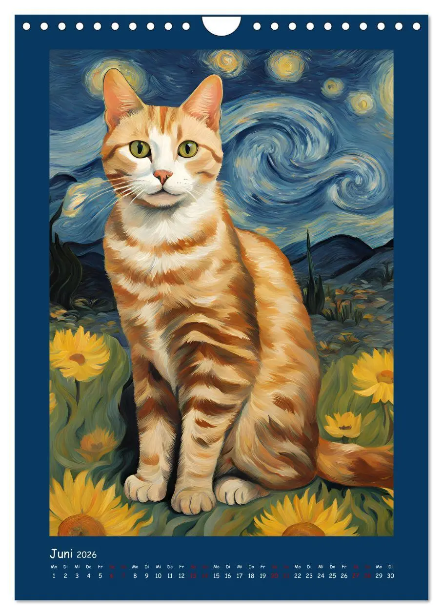 Bild: 9783457281864 | Katzen im Farbenspiel (Wandkalender 2026 DIN A4 hoch), CALVENDO...