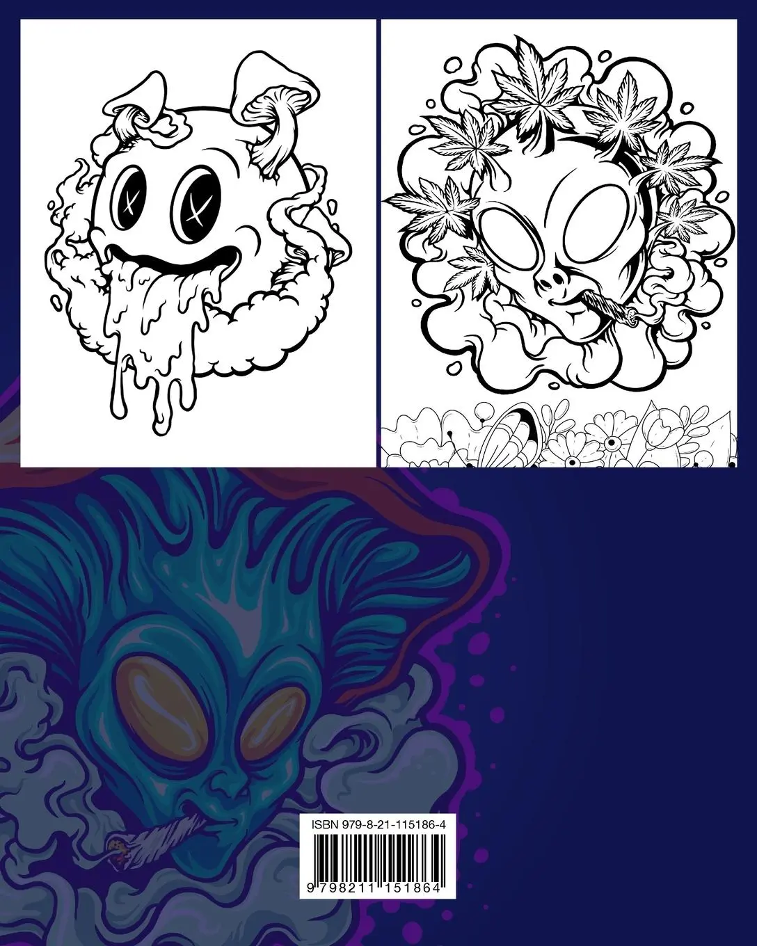 Rückseite: 9798211151864 | Stoner Coloring Book for Adults Relaxing Designs | Sophia Caleb | Buch