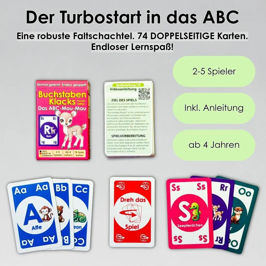 Bild: 745314131964 | Buchstaben Klacks Pocket (Reh) | Arne Hardt (u. a.) | Spiel | Deutsch