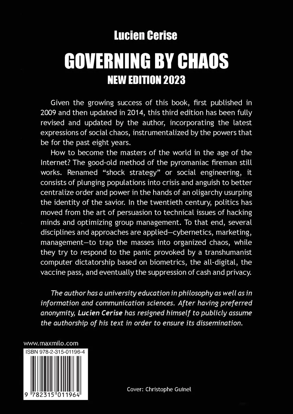 Rückseite: 9782315011964 | Governing by chaos | Social engineering and globalization | Cerise