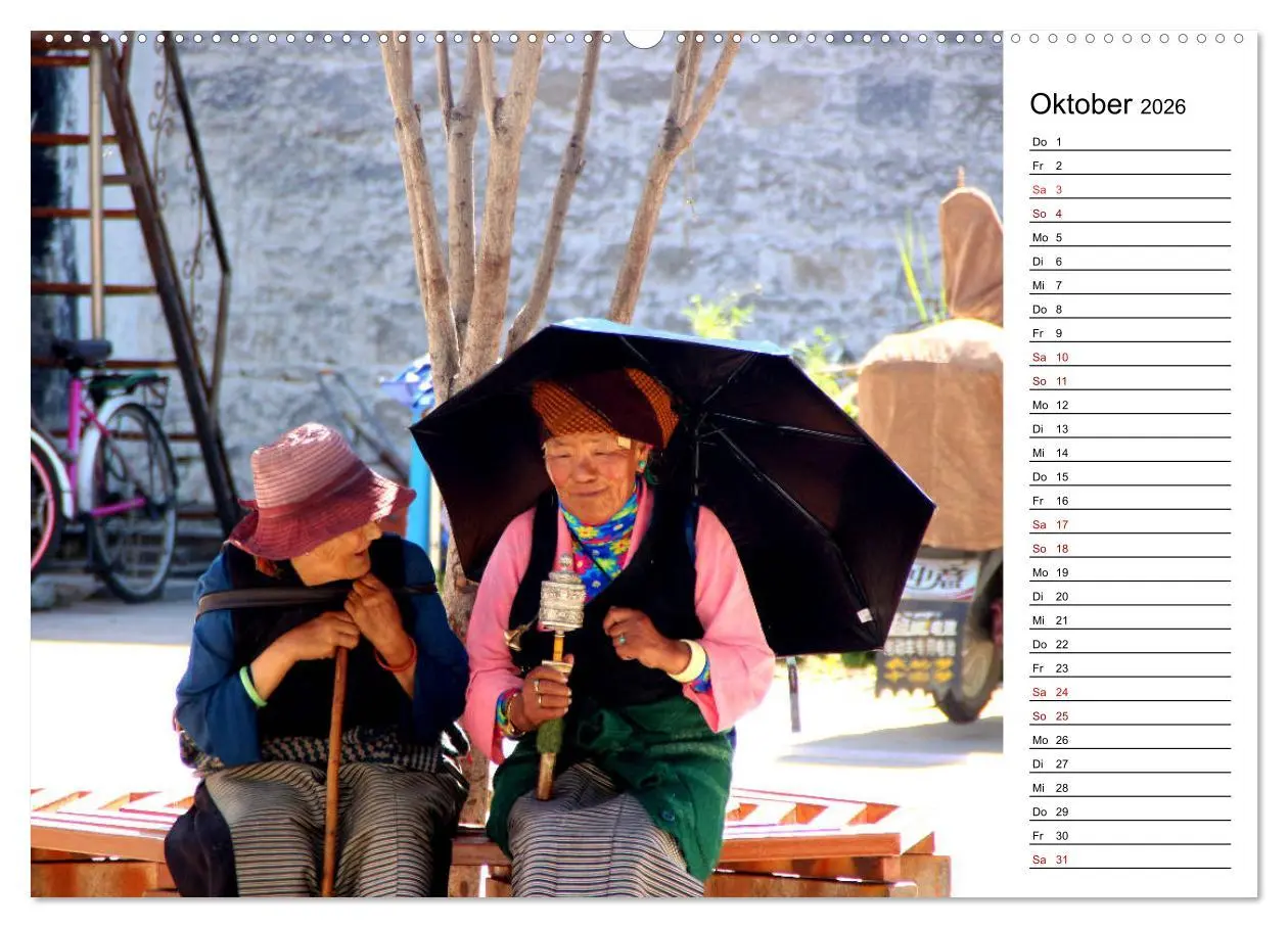 Bild: 9783457891964 | Tibet Momente (Wandkalender 2026 DIN A2 quer), CALVENDO Monatskalender
