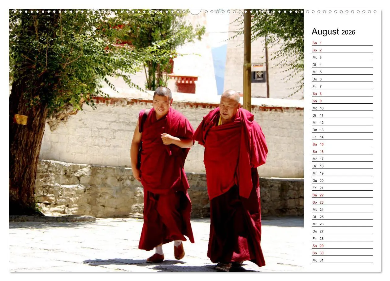 Bild: 9783457891964 | Tibet Momente (Wandkalender 2026 DIN A2 quer), CALVENDO Monatskalender