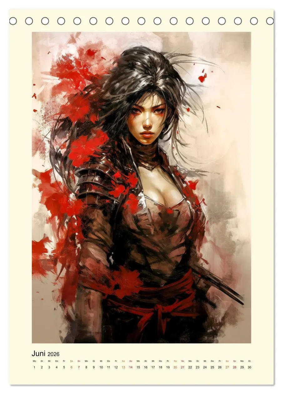 Bild: 9783516291964 | Samurai Amazonen (Tischkalender 2026 DIN A5 hoch), CALVENDO...