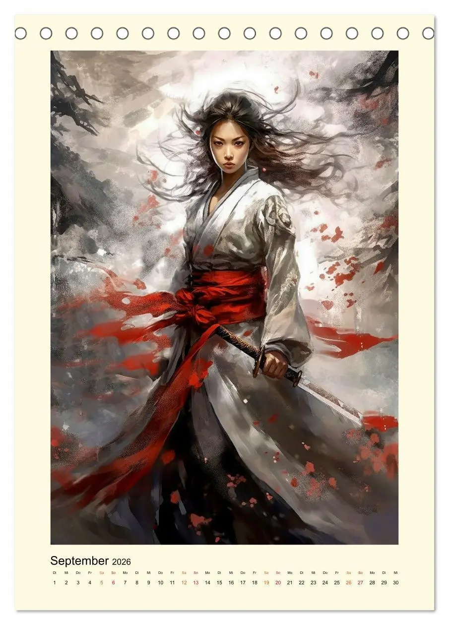 Bild: 9783516291964 | Samurai Amazonen (Tischkalender 2026 DIN A5 hoch), CALVENDO...