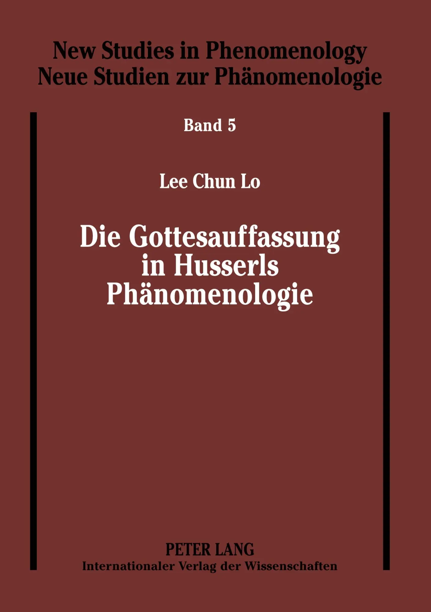 Cover: 9783631581964 | Die Gottesauffassung in Husserls Phänomenologie | Lee-Chun Lo | Buch