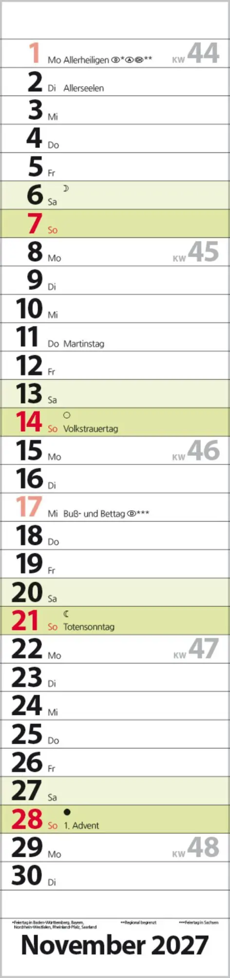Bild: 9783819301964 | Streifenplaner Compact Grün 2027 | Verlag Korsch | Kalender | 13 S.