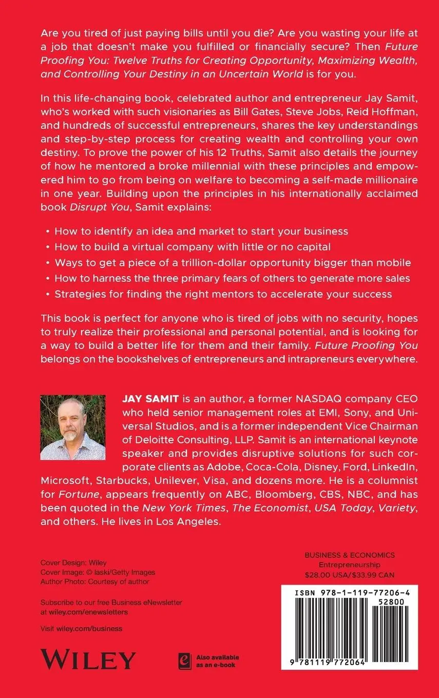 Rückseite: 9781119772064 | Future-Proofing You | Jay Samit | Buch | 272 S. | Englisch | 2021