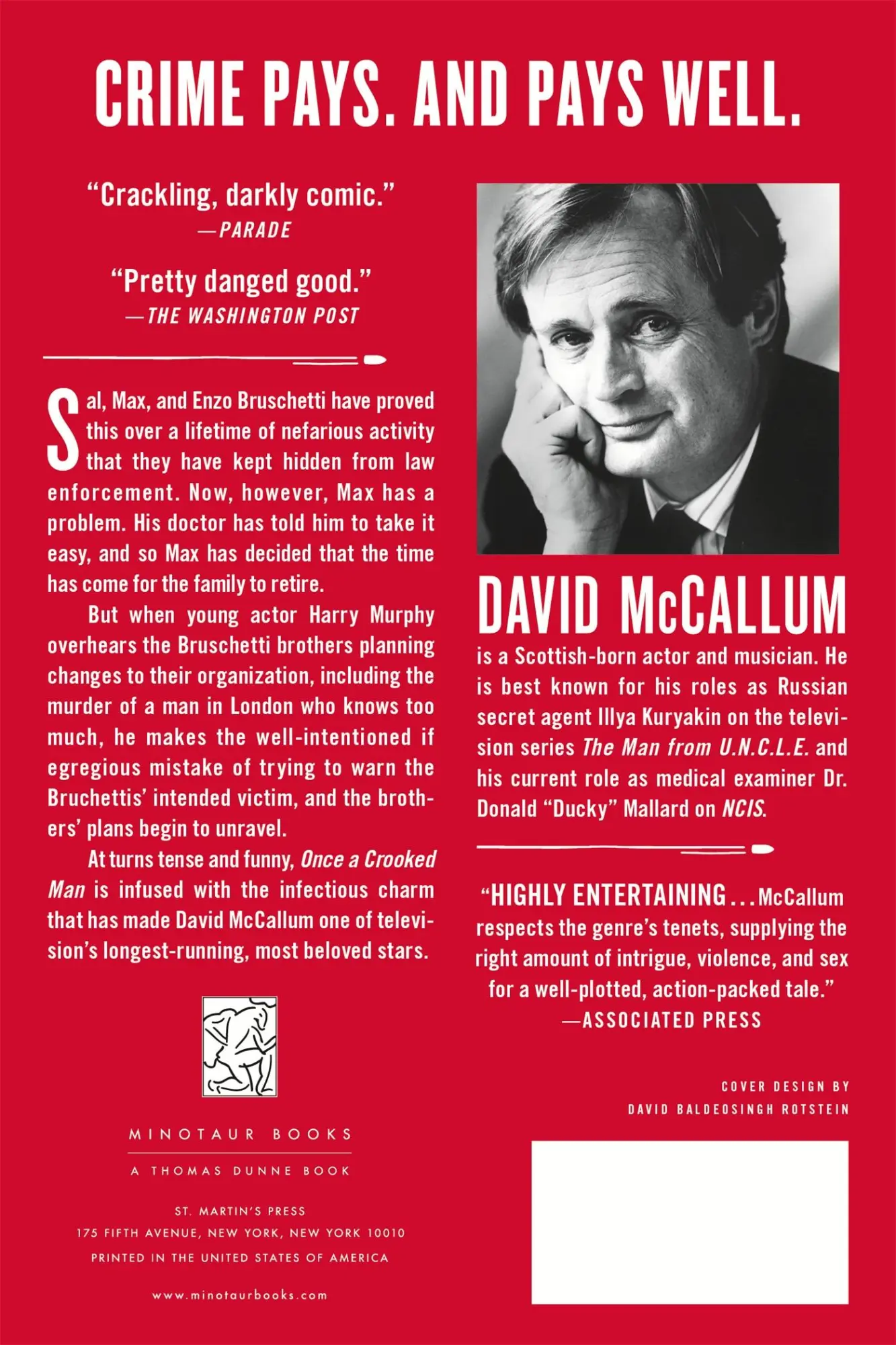 Rückseite: 9781250112064 | Once a Crooked Man | David Mccallum | Taschenbuch | 352 S. | Englisch