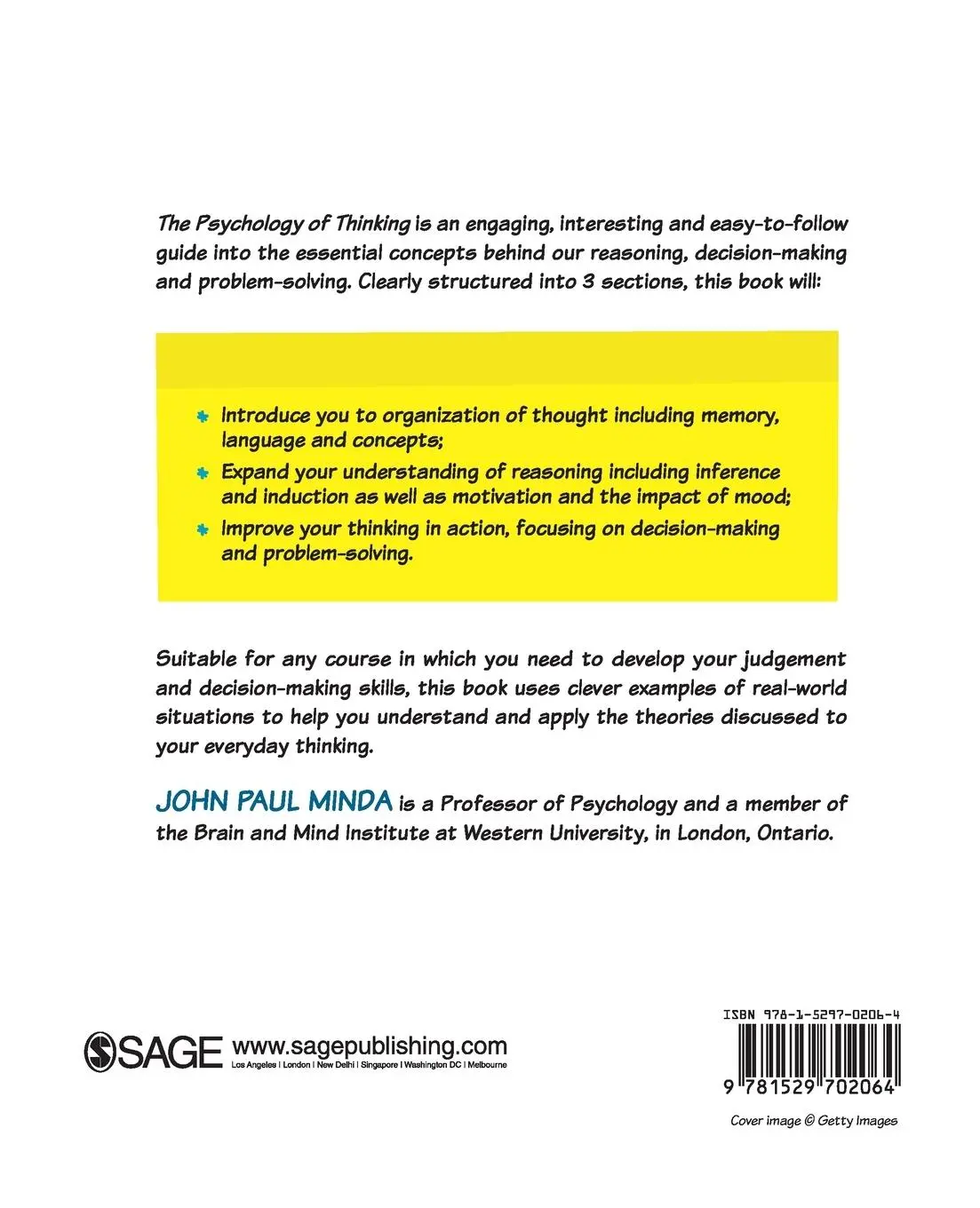 Rückseite: 9781529702064 | The Psychology of Thinking | John Paul Minda | Taschenbuch | Englisch