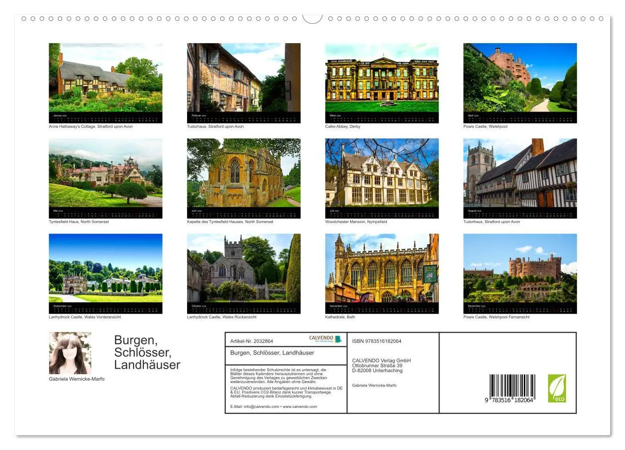 Bild: 9783516182064 | Burgen, Schlösser, Landhäuser (hochwertiger Premium Wandkalender...