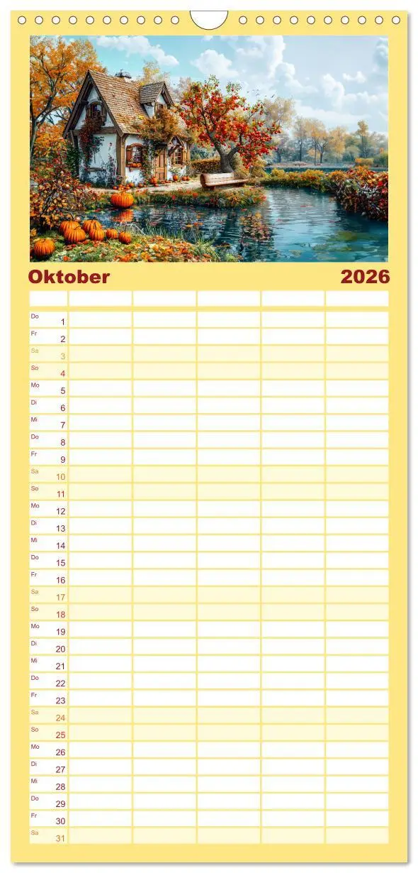 Bild: 9783516492064 | Familienplaner 2026 - Cottages am Wasser - Malerische Rückzugsorte...
