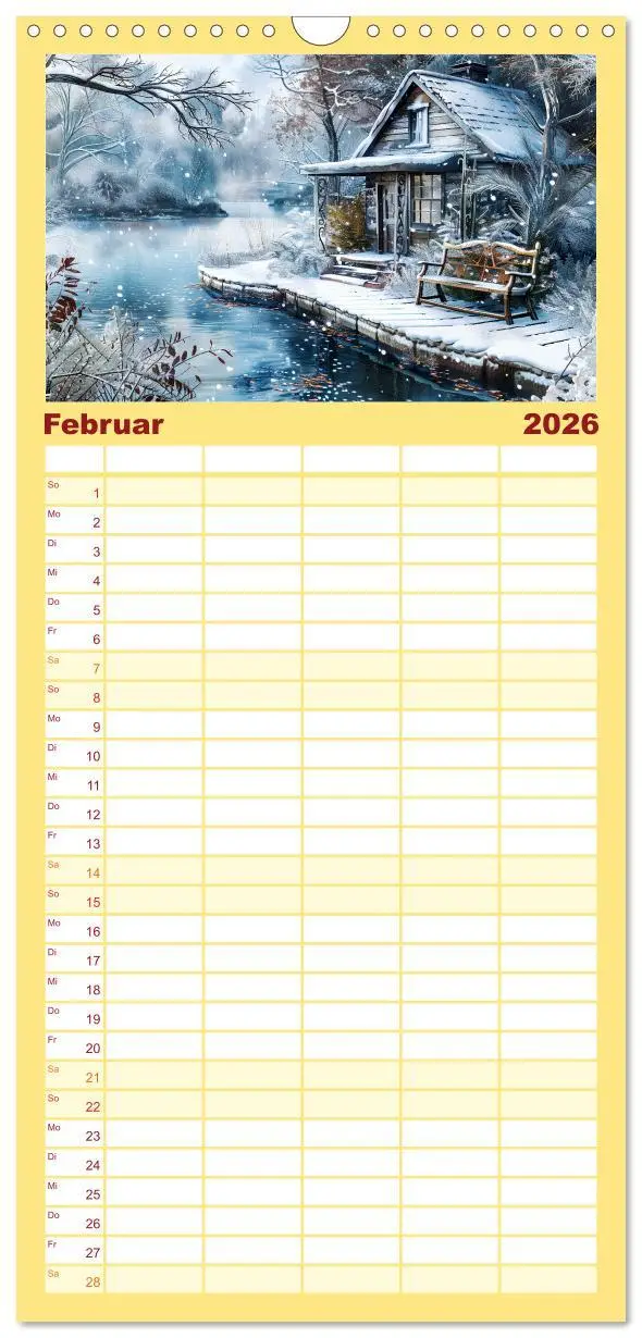 Bild: 9783516492064 | Familienplaner 2026 - Cottages am Wasser - Malerische Rückzugsorte...