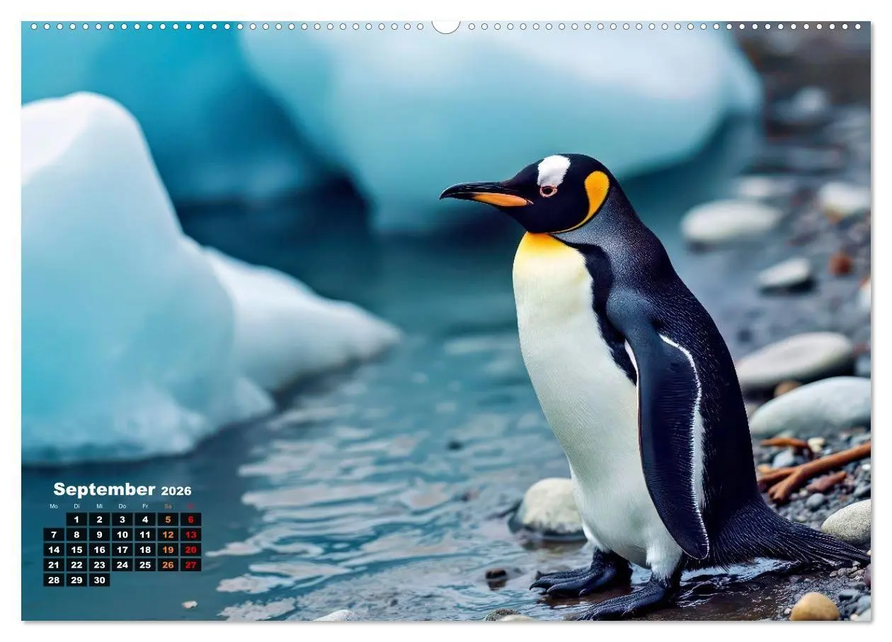 Bild: 9783516702064 | Mit den Pinguinen (Wandkalender 2026 DIN A2 quer), CALVENDO...