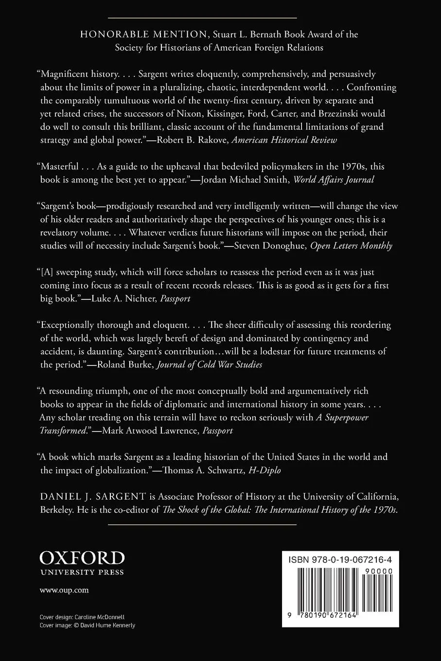 Rückseite: 9780190672164 | Superpower Transformed | Daniel J Sargent | Taschenbuch | Englisch
