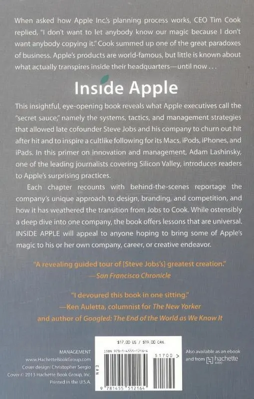 Rückseite: 9781455512164 | Inside Apple | Adam Lashinsky | Taschenbuch | Kartoniert / Broschiert