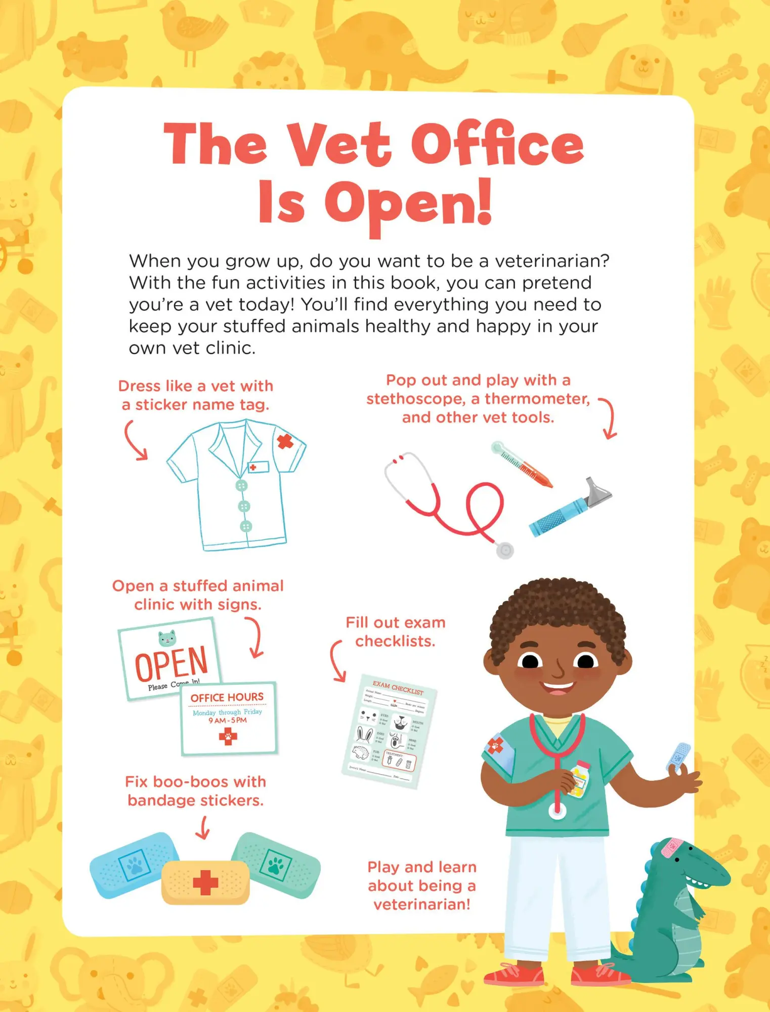 Bild: 9781635862164 | I Want to Be a Vet Activity Book | 100 Stickers &amp; Pop-Outs | Buch