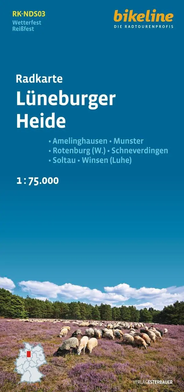 Cover: 9783711102164 | Radkarte Lüneburger Heide | Esterbauer Verlag | (Land-)Karte | Deutsch
