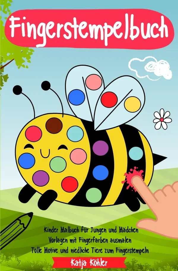 Cover: 9783758422164 | Fingerstempelbuch Kinder Malbuch für Jungen und Mädchen Vorlagen...